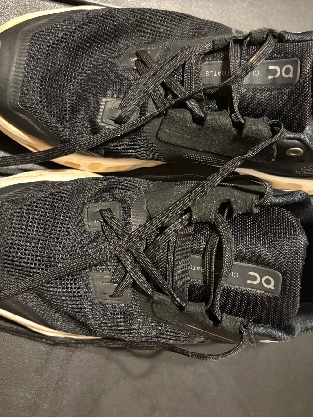 On Running Black Men’s Athletic Running Shoes with Cream Accents